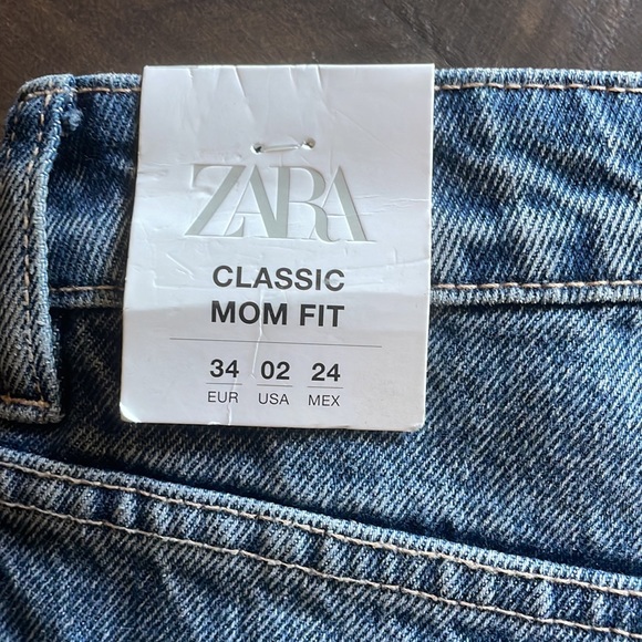 ZARA Mom fit high rise jeans ankle length NWT - Picture 4 of 6
